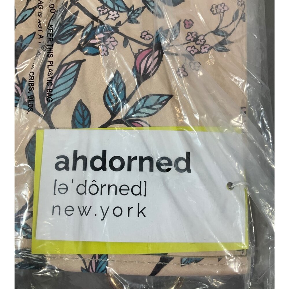 ahdorned Women's Multi-Color Messenger Bag, Floral & Bee Design with Bonus Pouch